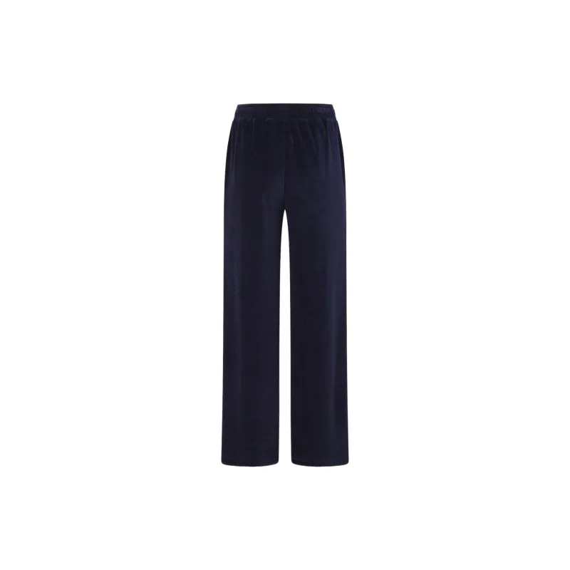 LORNA JANE Naughties Nostalgic Velour Bootleg Track Pant Casual Pants Women's Marine Blue-1