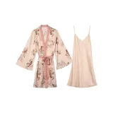 Ink Wash Pavilion Camisole Bath Robes Morning Robes 2 Pcs