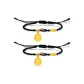 Fu Character Pendant Bracelet-Black+Black