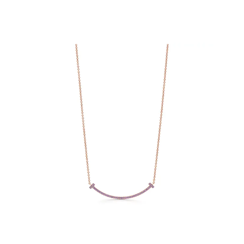 TIFFANY & CO. T Series Karat Gold Necklaces Women's Rose Gold-0
