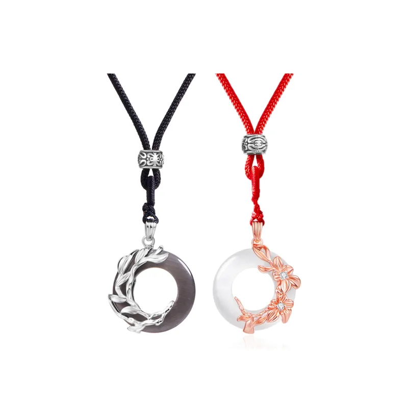 Far Mountain Joe Colored Glaze Jade Necklaces Unisex-2