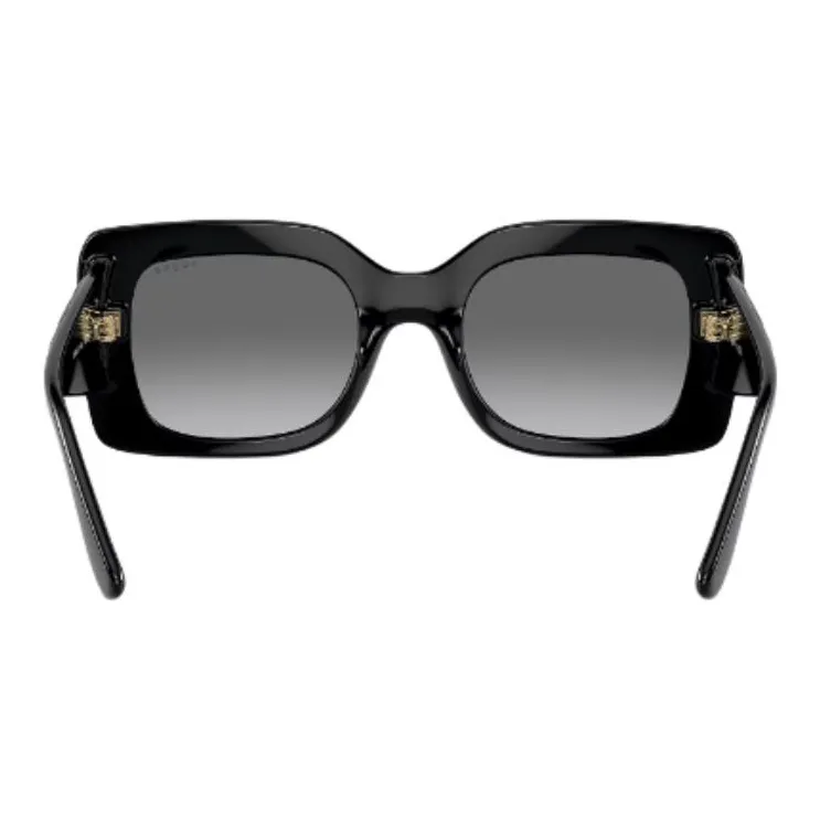 VOGUE Injection Molded Rectangular Sunglasses Unisex Black-5