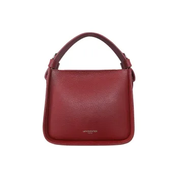 Le Parmentier Hammered Leather Shoulder Bag Crossbody Bag Handbag Small Size Women's Red