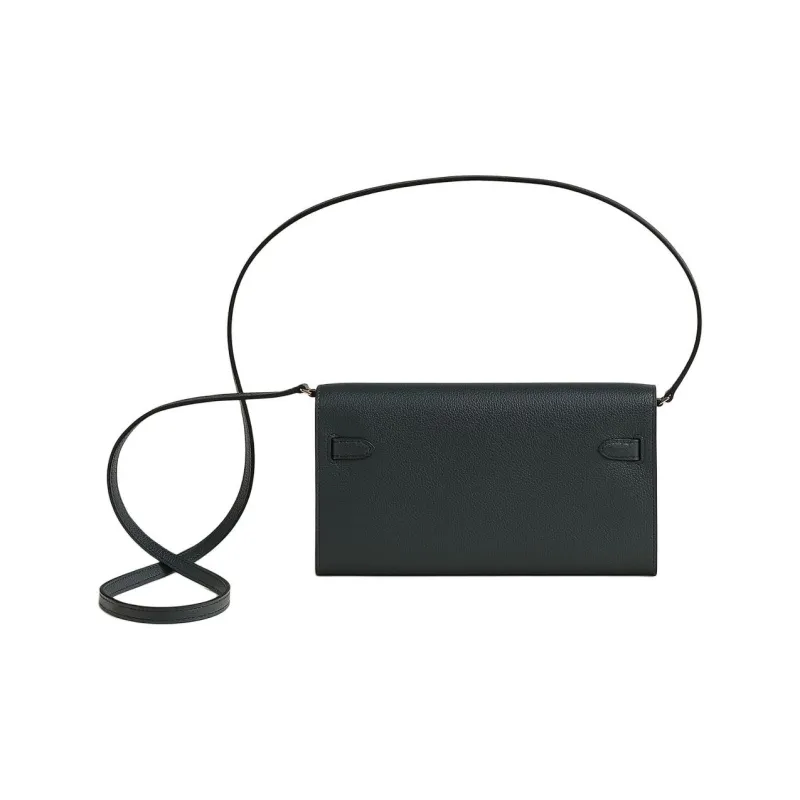 HERMES Kelly To Go Evercolor Leather Handheld Crossbody Bag Shoulder Bag Women's New Ocean Blue-1