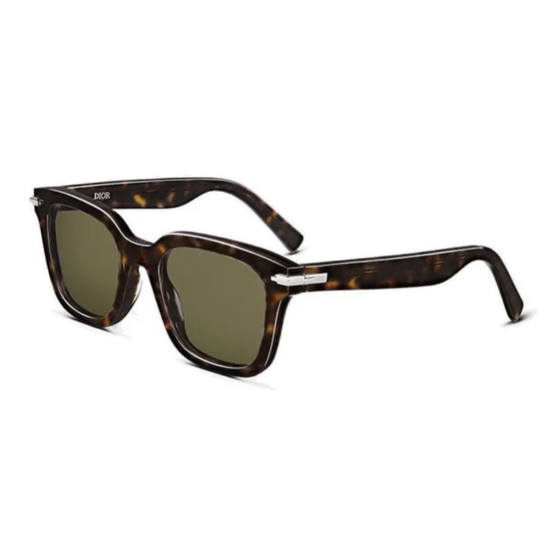 DIOR Acetate Square Sunglasses Men's Tortoiseshell-0
