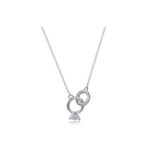 STARKING Star Trail Collection S925 Silver Zircon Necklaces Women's