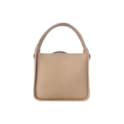 Le Parmentier Genuine Leather Handbag Medium Size Women's Khaki
