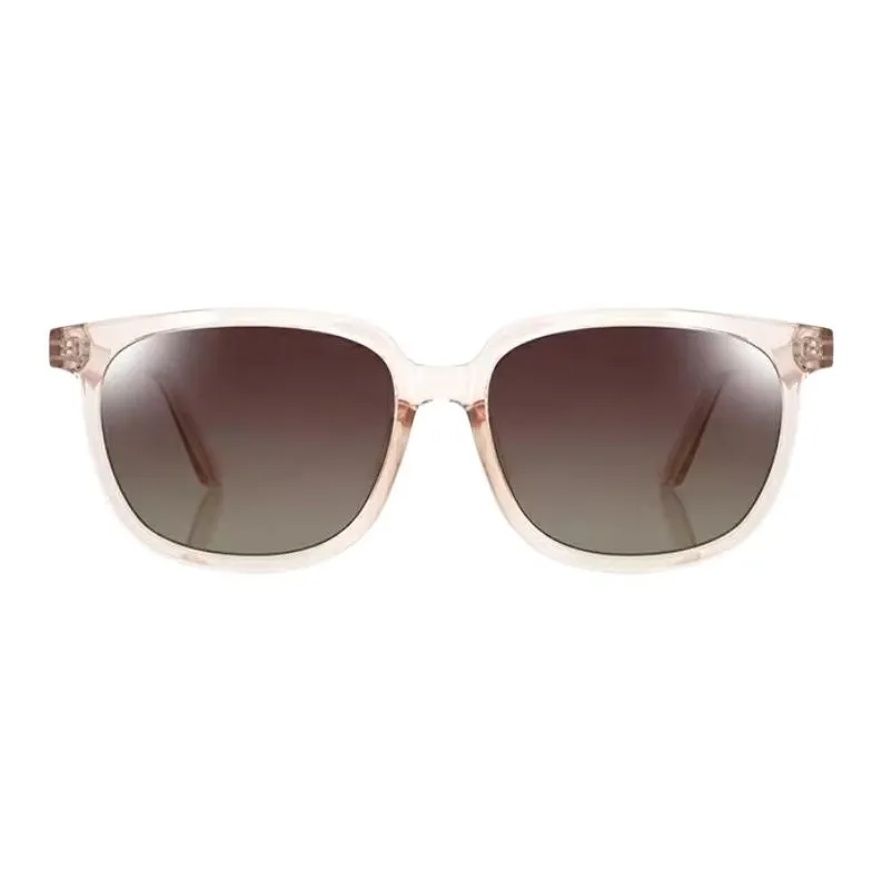 JINS TR/Memory Plastic Square Sunglasses Men's Transparent Pink-1