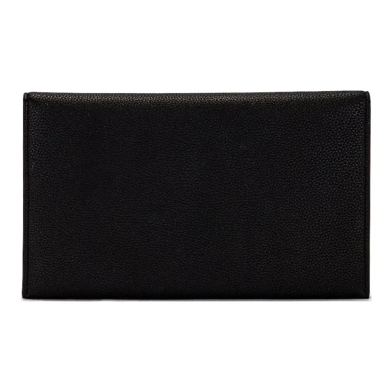 Bottega Veneta POINT Grained Calfskin Clutch Women's Black-2
