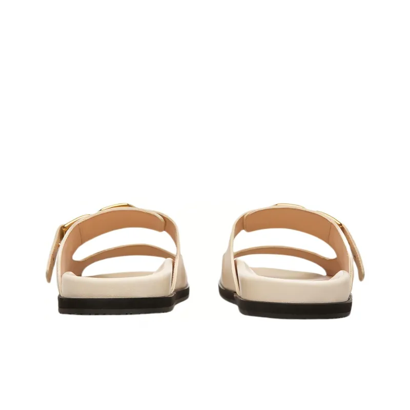 BALLY Logo plaque Leather Slides Women's-3