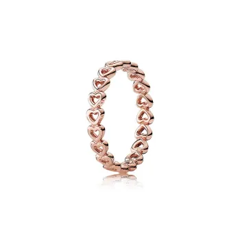 Pandora Copper Silver Alloy Rings Women's Rose Gold