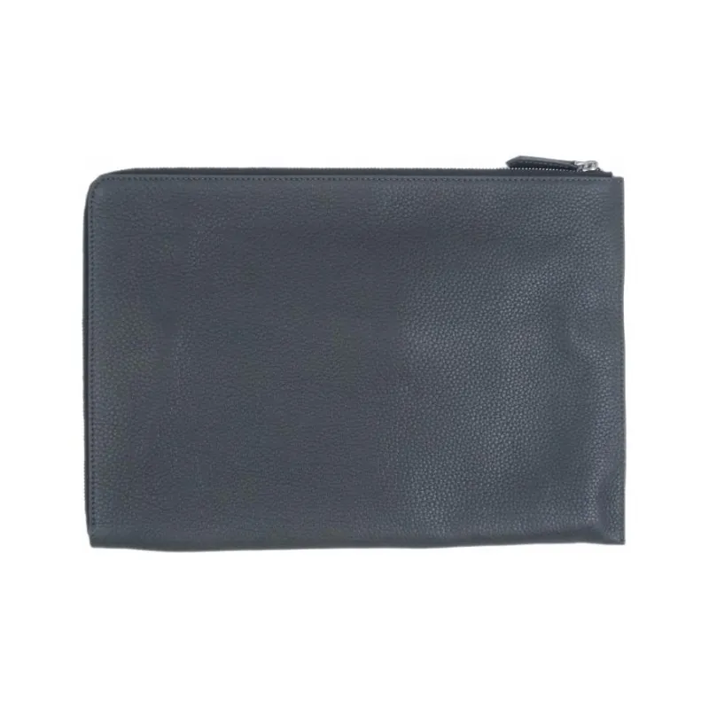 FENDI Calfskin Clutch Men's Blue-1