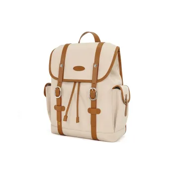 AVOKE Composite Water-Resistant Pine Bottom Nylon With Full Grain Cow Leather Backpack Backpack Unisex Multicolor