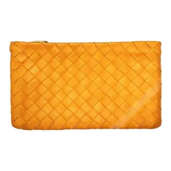 Bottega Veneta Nappa Leather Clutch Women's Orange