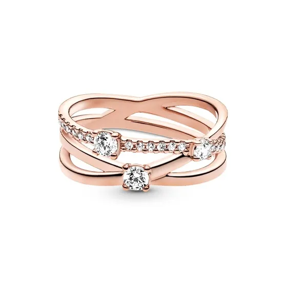 Pandora Rhinestone Rings Women's-1
