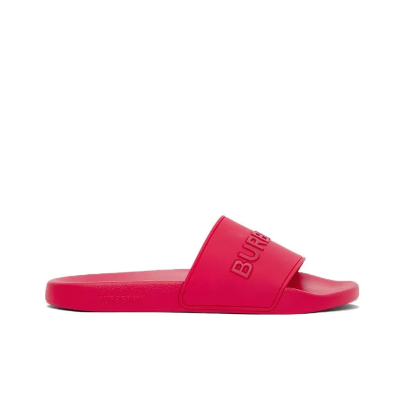Burberry Embossed Logo Slides Bright Red-1