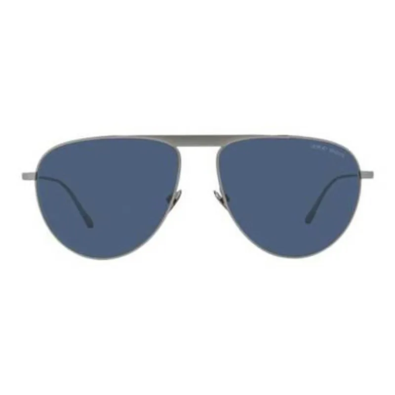 GIORGIO ARMANI Alloy Aviator Sunglasses Men's Silver-1