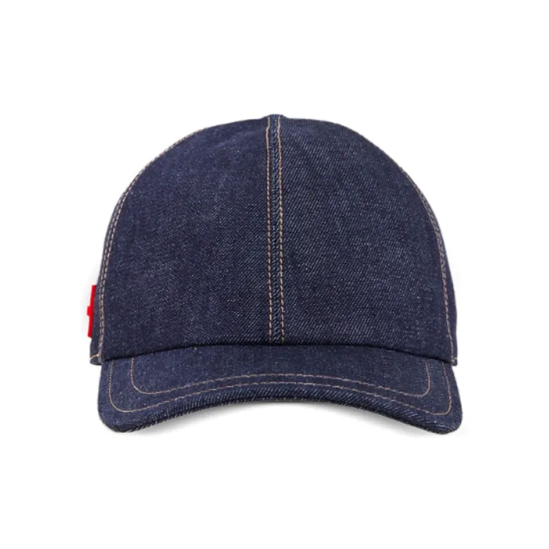 FERRAGAMO Cotton Baseball Caps Men's Blue-1