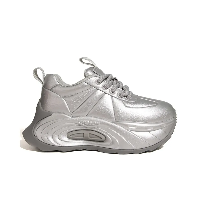 XIAOFAMIAO Wear Resistant Height Increasing Low Top Chunky Sneakers Women's-11