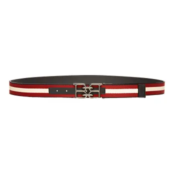 BALLY Double-Sided Adjustable B-Type Chain Smooth Buckle Fabric Belt Men's Width: 3.5cm