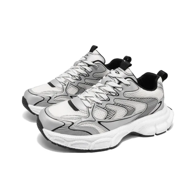 DEERWAY Cushioned Wear-Resistant Height Increasing Low-Top Chunky Sneakers Men's-5