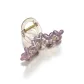 Purple Heart Transparent Medium Size Claw Clip