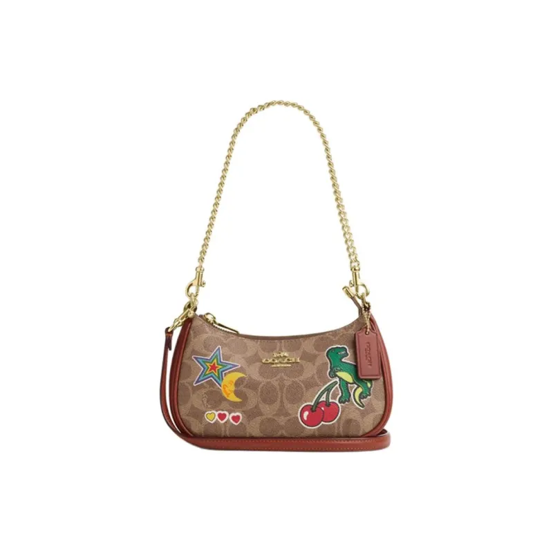 COACH Teri PVC Bonded Leather Crossbody Bag Shoulder Bag Women's Brown-0
