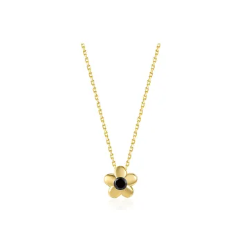 YOASOBI S925 Silver Black Zircon Necklaces Women's