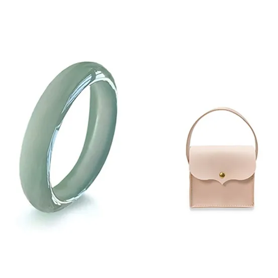 Yuanyanghuangjin Chalcedony Bangles Women's-6