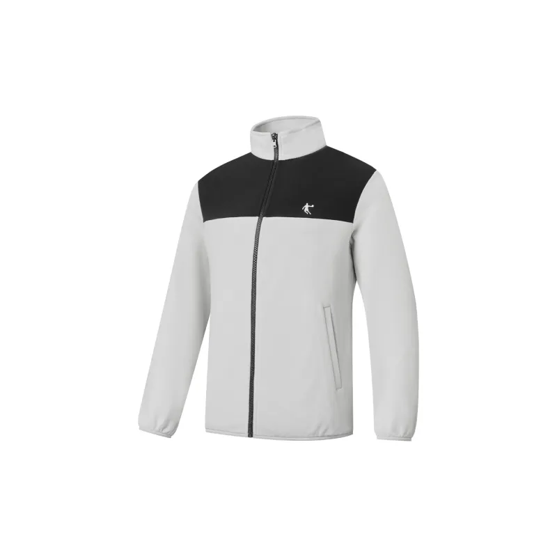 QIAODAN Mountain God Series Windbreaker Jackets Men Smoke White-4