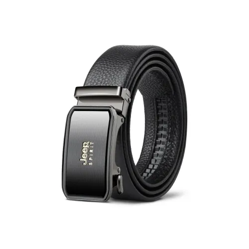 JEEP SPIRIT Automatic Buckle Casual Business Luxury Brand Cow Leather Leather Belts Men's Width: 3.5cm