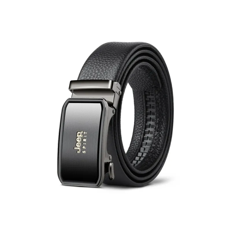 JEEP SPIRIT Automatic Buckle Casual Business Luxury Brand Cow Leather Leather Belts Men's Width  3.5cm-0