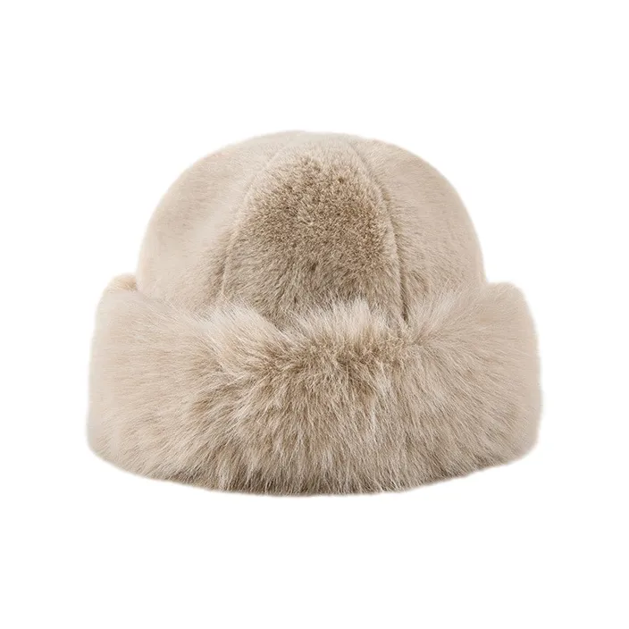FREE RABBITⅡ Solid Color Ear Protection Mongolian Hat Unisex-4