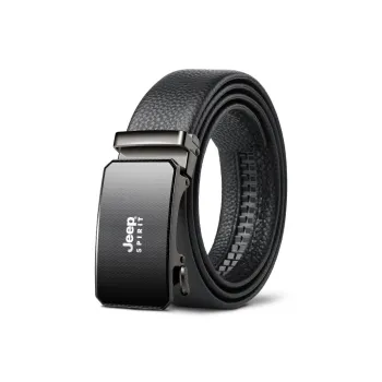 JEEP SPIRIT Business High End Automatic Buckle Cow Leather Belts Men's Width 3.5cm