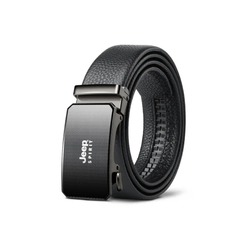JEEP SPIRIT Business High End Automatic Buckle Cow Leather Belts Men's Width 3.5cm-0