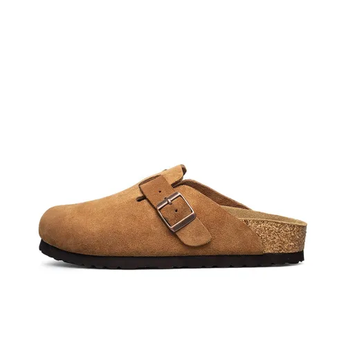AU&MU Composite Sole Odor-Resistant Abrasion-Resistant Slip-Resistant Quick-Drying Wrap-toe Slippers Unisex