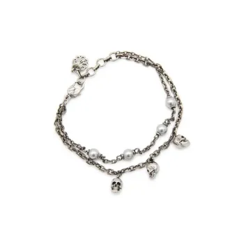 Alexander McQueen Metal Bracelets Women's Silver