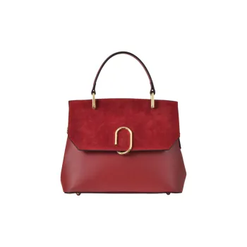 Le Parmentier Suede Bonded Leather Shoulder Bag Crossbody Bag Handbag Regular Women's Red Dragon