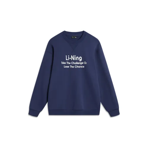 LINING Weekend Youth Sweatshirts Unisex Deep Battleship Blue