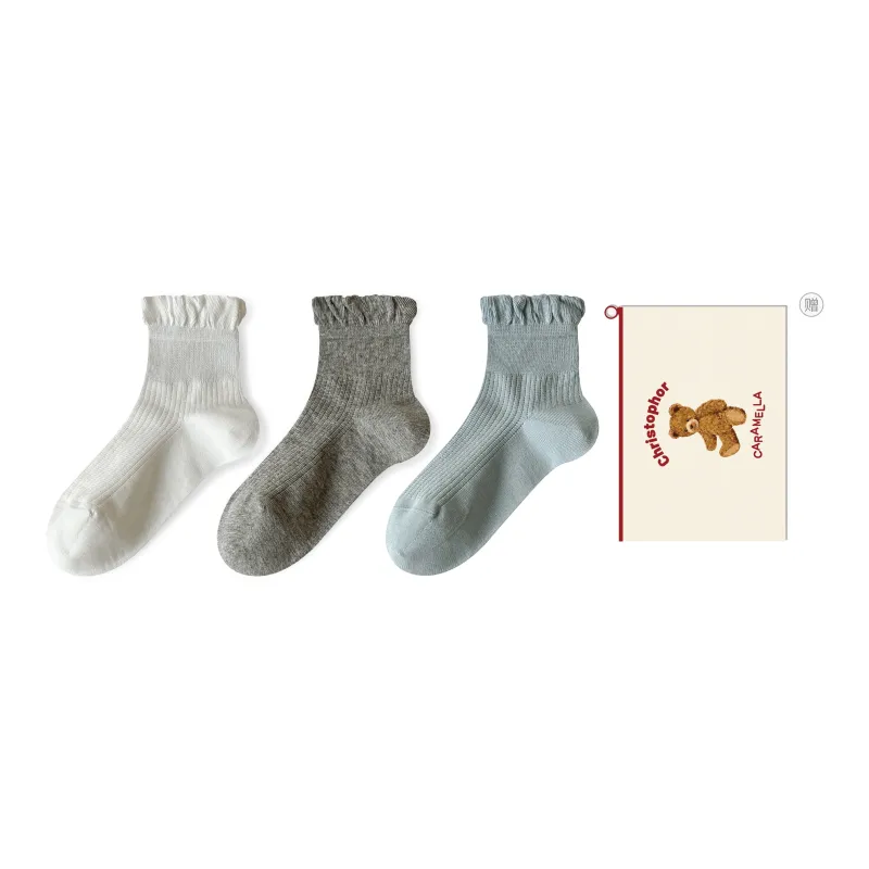 Caramella Ankle Socks Women's Box 3 Pack-0
