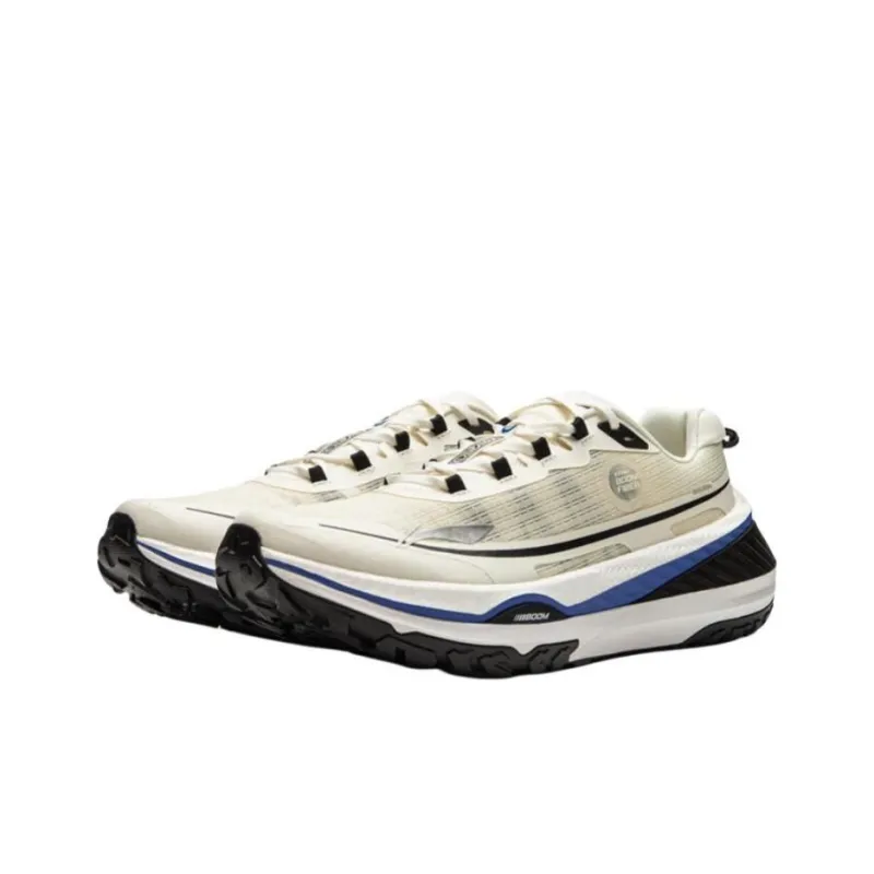 LiNing Dilu Cushioning, Slip Resistant, Abrasion Resistant, Rebound Low Top Running Shoes Men's Beige White Black-2