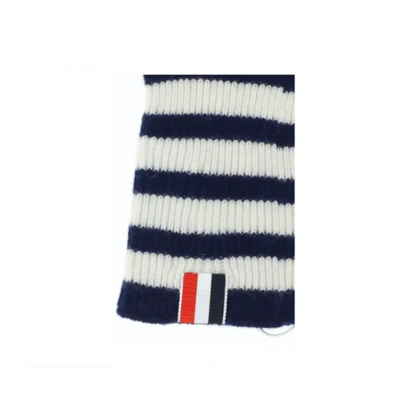THOM BROWNE 4 Bar Cashmere Gloves-1