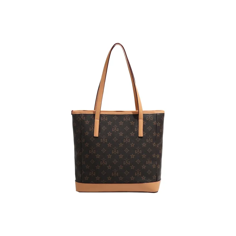 MISS GAIL Artificial Leather Handheld Shoulder Bag Regular Women's Monogram Apricot-3