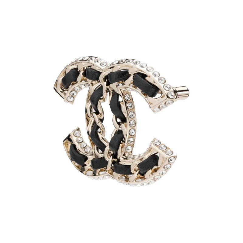 CHANEL Brooch Metal Brooches Women's Black-1