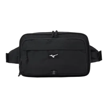 Mizuno Nylon Crossbody Bag, Fanny Pack Regular Unisex Black