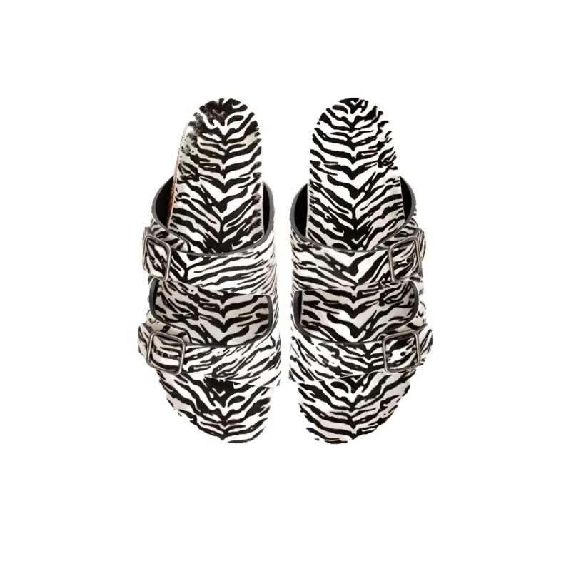 SAINT LAURENT Rubber Sole Stylish Sandal Women's Black White-3