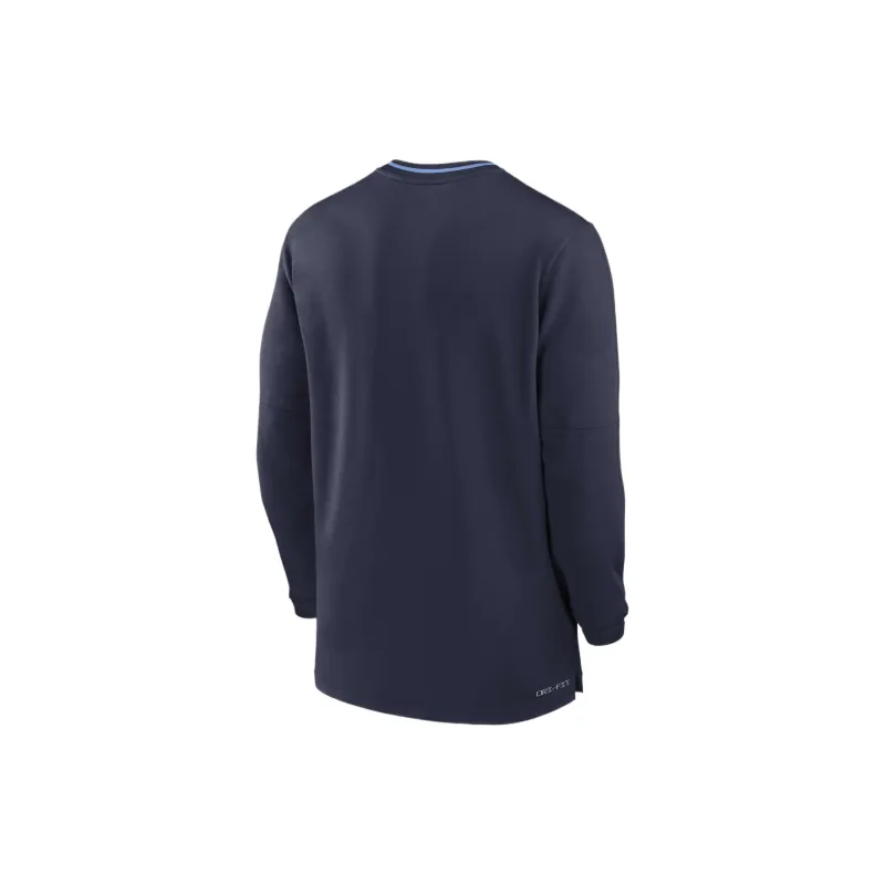 Jordan North Carolina Tar Heels Sideline Coach Men's Jordan Dri FIT College 1/2 Zip Long Sleeve Top-1