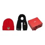 Red with Candy Canes Black Scarf