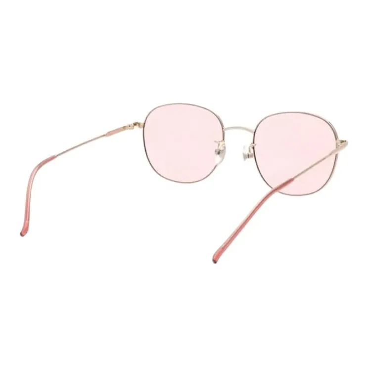 JINS Metal Oval Sunglasses Unisex Gold-4