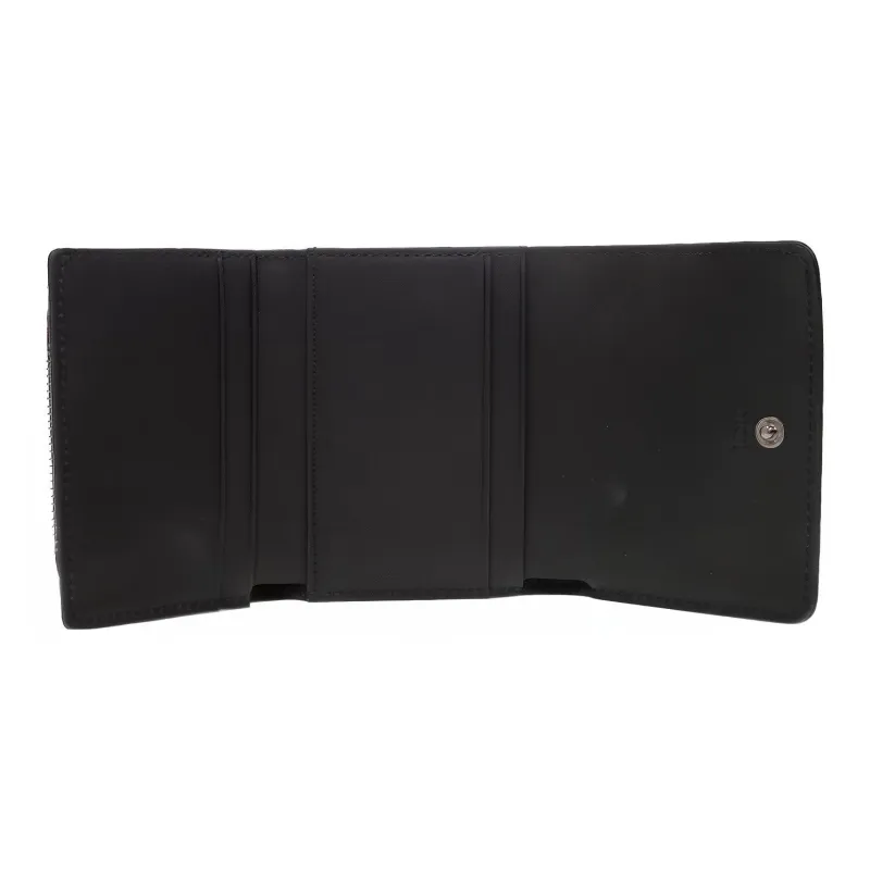 MCM Canvas With Nappa Leather Wallet Mini Women's Black-3